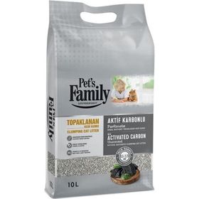 Pet's Family Aktif Karbonlu İnce Taneli Bentonit 10 lt Kedi Kumu