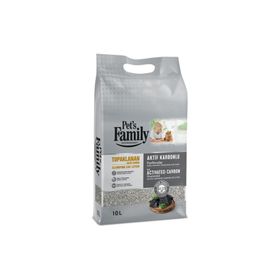 Pet's Family Aktif Karbonlu İnce Taneli Bentonit 10 lt Kedi Kumu