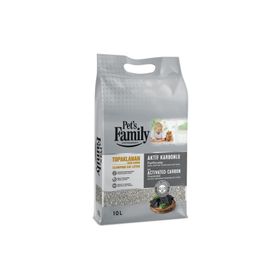 Pet's Family Aktif Karbonlu İnce Taneli Bentonit 10 lt Kedi Kumu