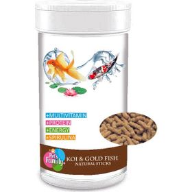 Pets Family Koi ve Gold Fish Natural Stıcks 100 gr Balık Yemi