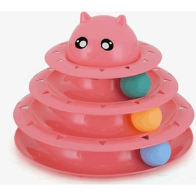 Petzoom 3 Katlı Kedi Başlıklı Kedi Oyuncak