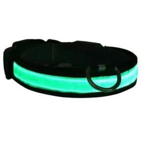 Petzz Işıklı Ayarlanabilir Flaşörlü Yeşil 35-43 cm 2.5 cm Kedi ve Köpek Boyun Tasması