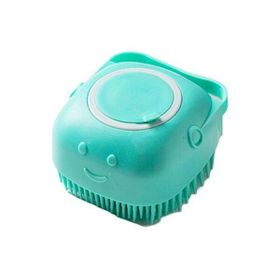 Petzz Yeşil 8.4x6x8.4 cm Hazneli Silikon Kedi ve Köpek Banyo Şampuan Fırçası