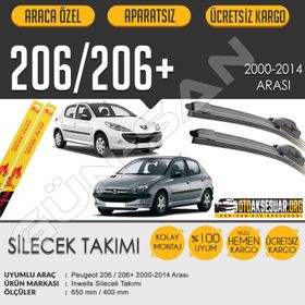 Peugeot 206 / 206+ 2000-2014 Muz Silecek Takımı