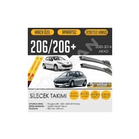 Peugeot 206 / 206+ 2000-2014 Muz Silecek Takımı