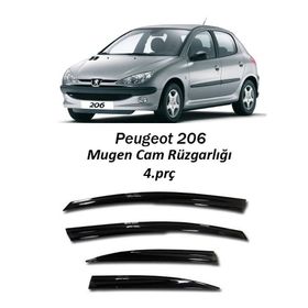 Peugeot 206 4 lü Mügen Cam Rüzgarlığı
