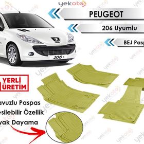 Peugeot 206 Bej Havuzlu Paspas