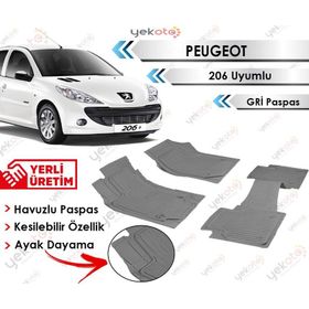 Peugeot 206 Gri Havuzlu Paspas