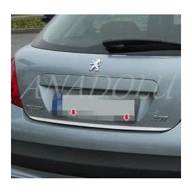 Peugeot 207 Formlu Paslanmaz Çelik Krom Bagaj Alt Çıtası