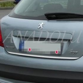 Peugeot 207 Formlu Paslanmaz Çelik Krom Bagaj Alt Çıtası