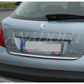 Peugeot 207 Formlu Paslanmaz Çelik Krom Bagaj Alt Çıtası