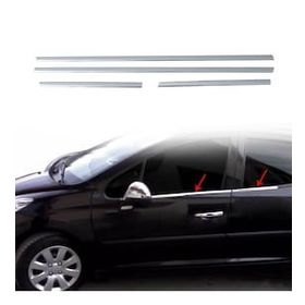 Peugeot 207 Takı Paslanmaz Çelikmı 4Parça Krom Cam Çıtası