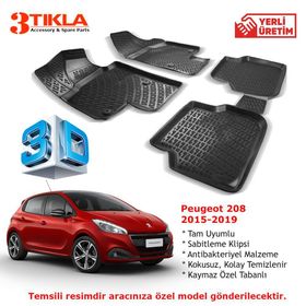 Peugeot 208 2015-2019 Seti 3D Havuzlu Paspas