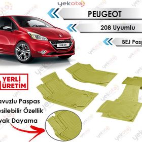 Peugeot 208 Bej Havuzlu Paspas