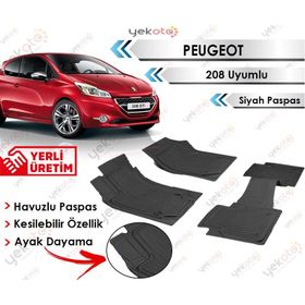 Peugeot 208 Siyah Havuzlu Paspas