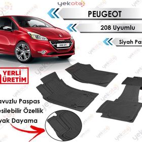 Peugeot 208 Siyah Havuzlu Paspas