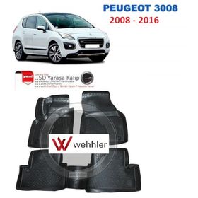 Peugeot 3008 2008-2016 3D Havuzlu Paspas