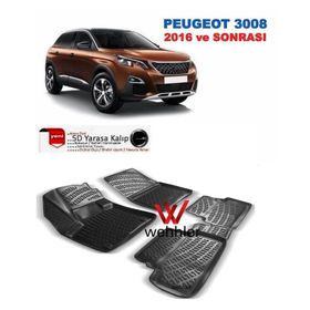Peugeot 3008 2016 Sonrası 3D Havuzlu Paspas