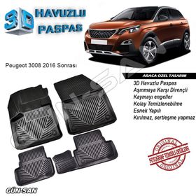 Peugeot 3008 2016 Sonrası 3D Havuzlu Paspas