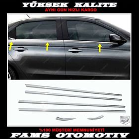 Peugeot 301 2012 Üzeri 6 Parça Krom Cam Çıtası