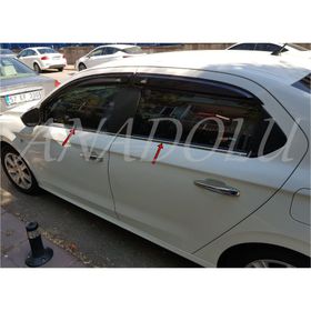 Peugeot 301 2012 Üzeri Paslanmaz Çelik 4 Parça Krom Cam Çıtası