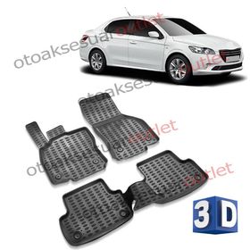 Peugeot 301 Siyah 3D Havuzlu Paspas