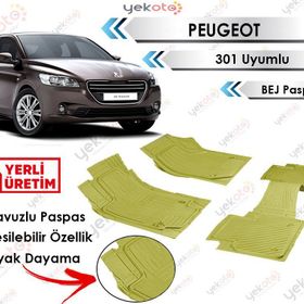 Peugeot 301 Siyah 3D Havuzlu Paspas