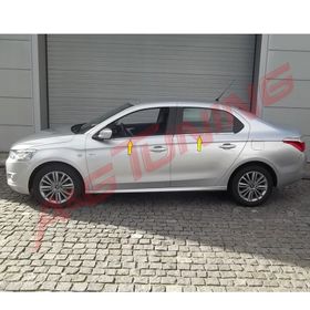 Peugeot 301 Tk 2012 Üzeri Paslanmaz Çelik 4 Parça Krom Cam Çıtası