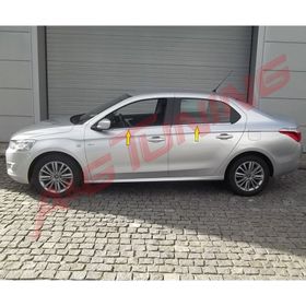 Peugeot 301 Tk 2012 Üzeri Paslanmaz Çelik 4 Parça Krom Cam Çıtası