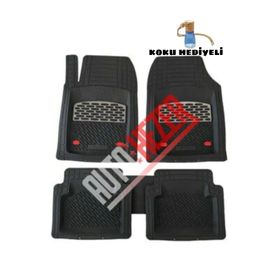 Peugeot 307 2000 2007 Krom Karbon Derin Havuzlu Oto Paspas