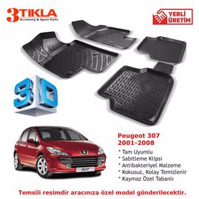 Peugeot 307 2001-2008 Seti 3D Havuzlu Paspas