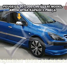 Peugeot 307 2001 Üzeri Krom 2 Parça Ayna Kapağı