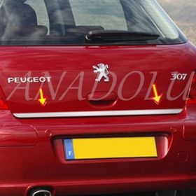 Peugeot 307 Formlu Paslanmaz Çelik Krom Bagaj Alt Çıtası