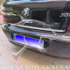 Peugeot 307 Formlu Paslanmaz Çelik Krom Bagaj Alt Çıtası