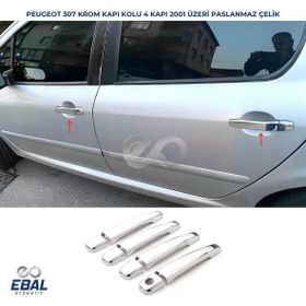 Peugeot 307 Paslanmaz Çelik 2001 Üzeri 4 Kapı Krom Kapı Kolu