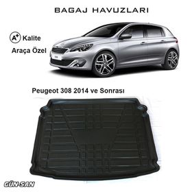 Peugeot 308 2008 Sonrası Bagaj Havuzu