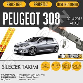 Peugeot 308 2014-2017 Muz Silecek Takımı