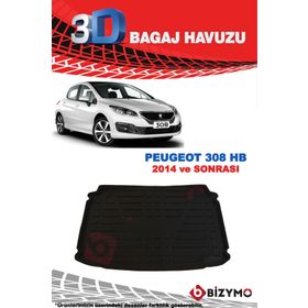 Peugeot 308 Hb 2014 Sonrası 3d Bagaj Havuzu