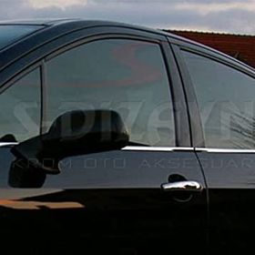 Peugeot 407 2004-2010 4 Parça Krom Cam Çıtası