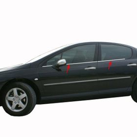 Peugeot 407 4 Parça Krom Cam Çıtası