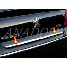 Peugeot 407 Formlu Paslanmaz Çelik Krom Bagaj Alt Çıtası