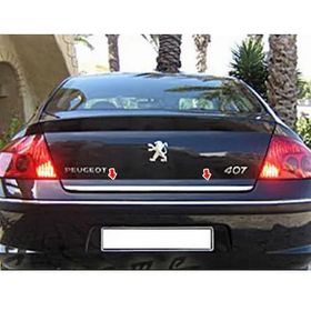 Peugeot 407 Formlu Paslanmaz Çelik Krom Bagaj Alt Çıtası