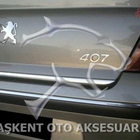 Peugeot 407 Formlu Paslanmaz Çelik Krom Bagaj Alt Çıtası