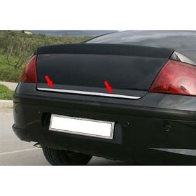 Peugeot 407 Formlu Paslanmaz Çelik Krom Bagaj Alt Çıtası