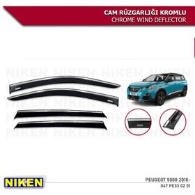 Peugeot 5008 Kromlu 4'lü Set 2018-2021 Cam Rüzgarlığı