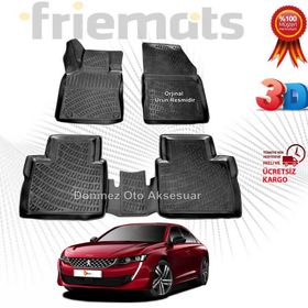 Peugeot 508 Siyah 3D Havuzlu Paspas