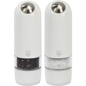 Peugeot Alaska Pilli 16 cm Beyaz Karabiber ve Tuz Değirmen Seti