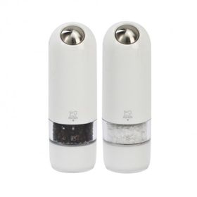 Peugeot Alaska Pilli 16 cm Beyaz Karabiber ve Tuz Değirmen Seti