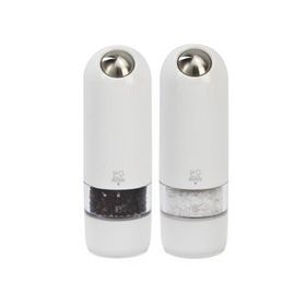 Peugeot Alaska Pilli 16 cm Beyaz Karabiber ve Tuz Değirmen Seti