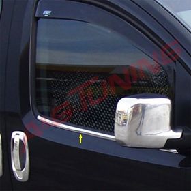 Peugeot Bipper Takımı Paslanmaz Çelik 2 Parça Krom Cam Çıtası